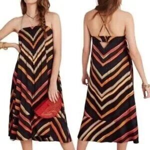 Anthropologie Runi Chevron Midi Dress